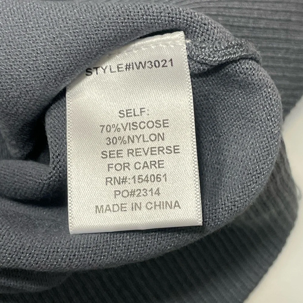 Above Mediocre Taste AMT Blue Turtle Neck Ribbed Sweater - Picture 8 of 9